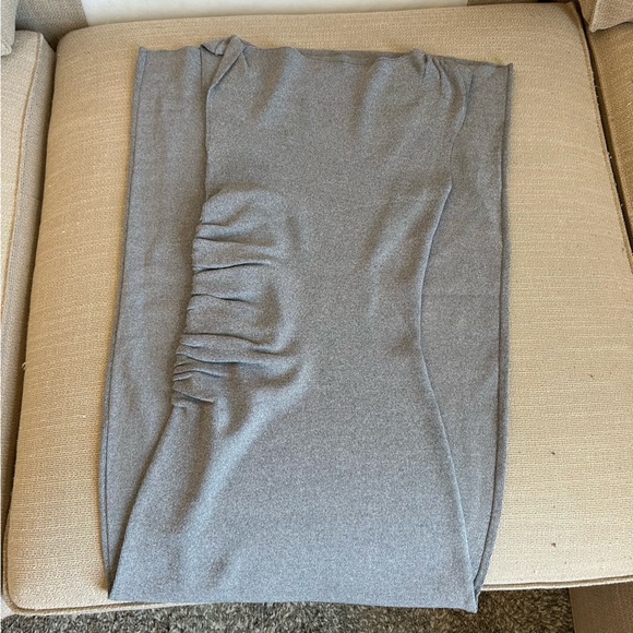 NEW DISSH Poppy Bitter Choc Asym Midi Dress - Silver Gray - Picture 5 of 8